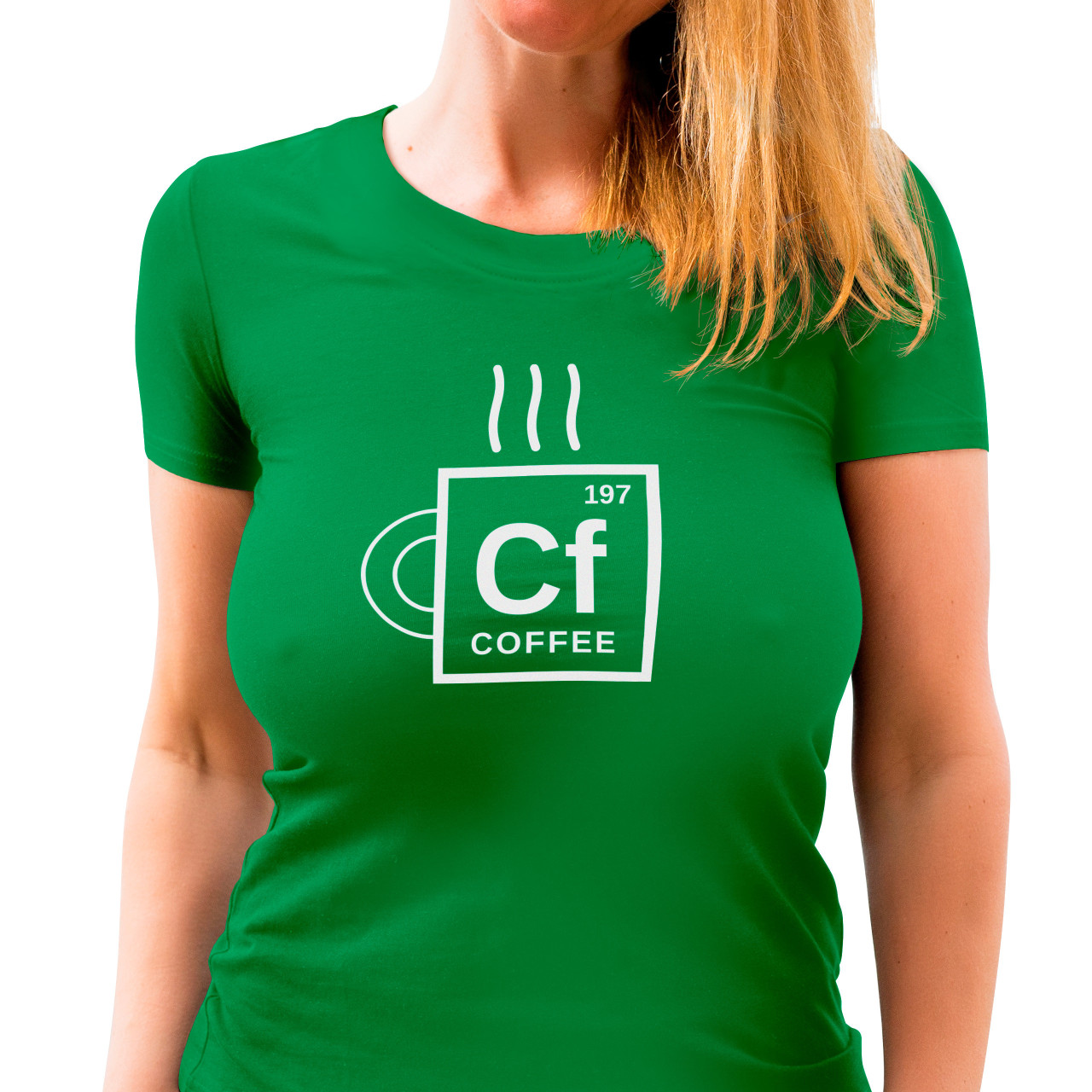 Dámské tričko s potiskem “Chemická značka kofeinu”