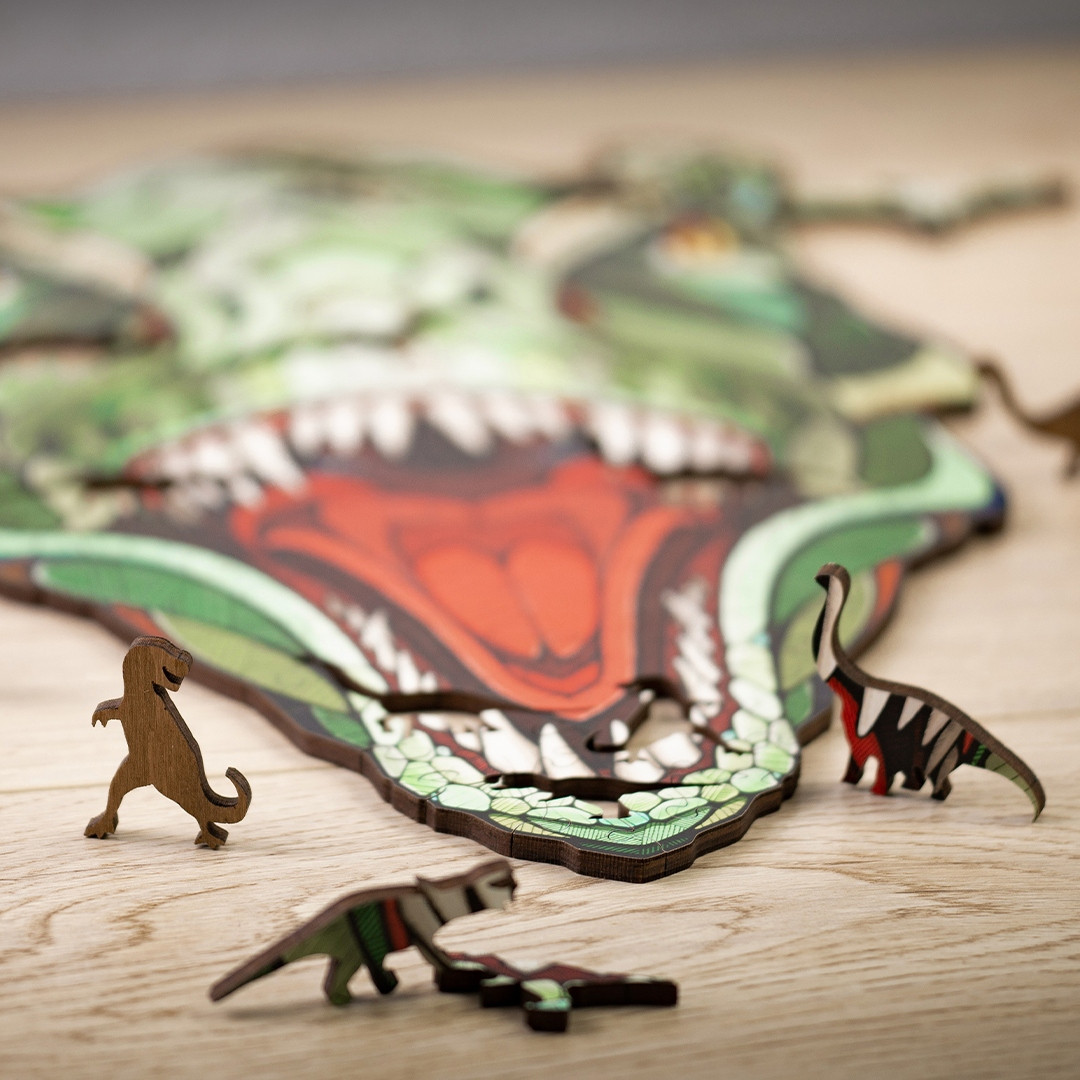Kreativní magické puzzle – T-Rex