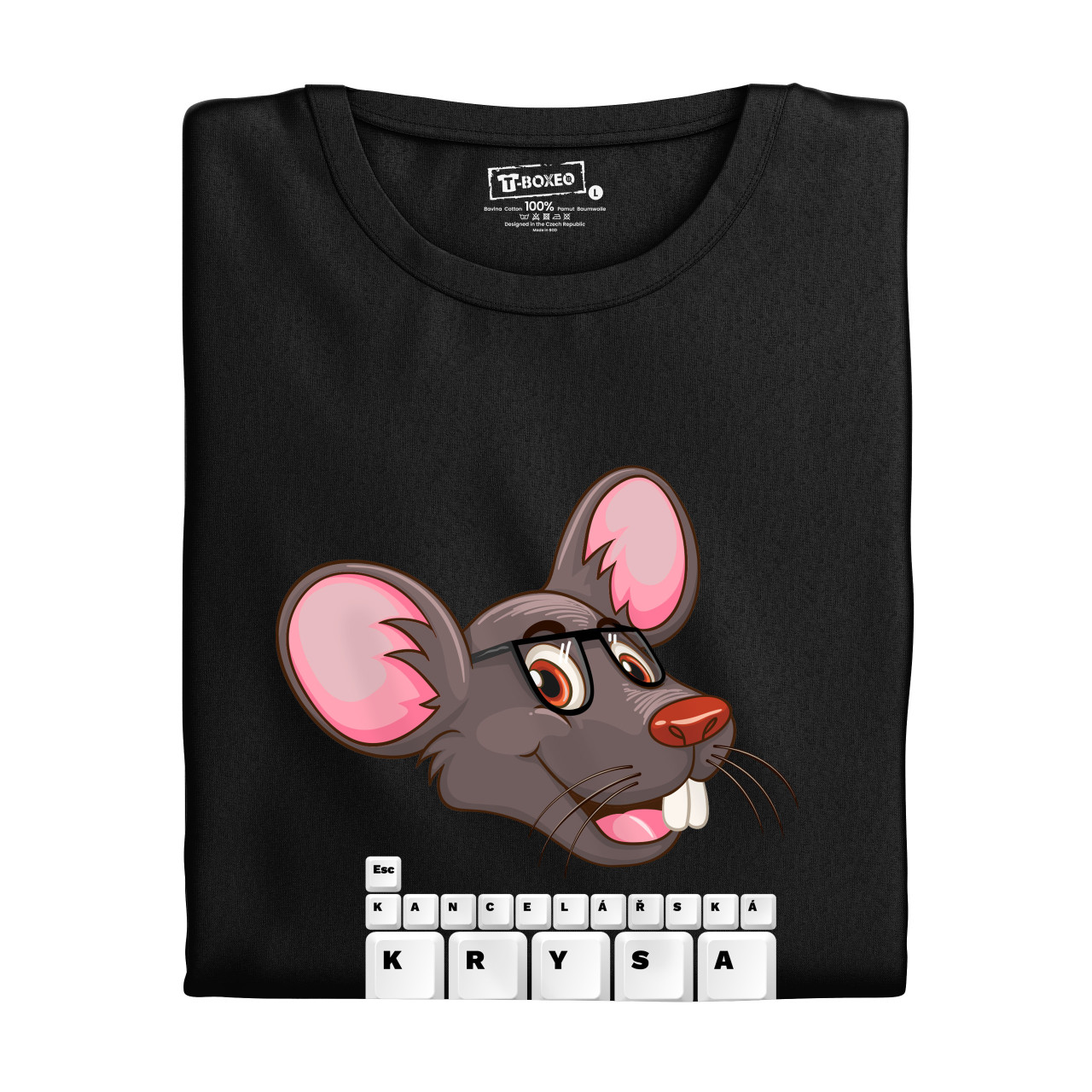 Dámské tričko s potiskem “Kancelářská krysa”