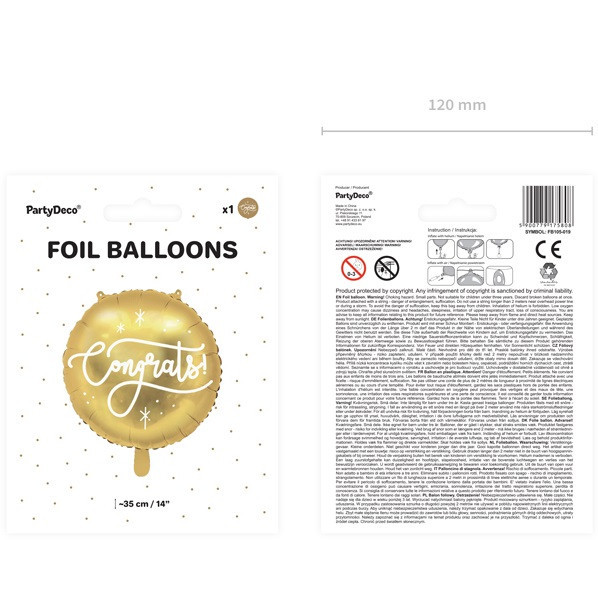 Fóliový balónek - Gratulace 35cm
