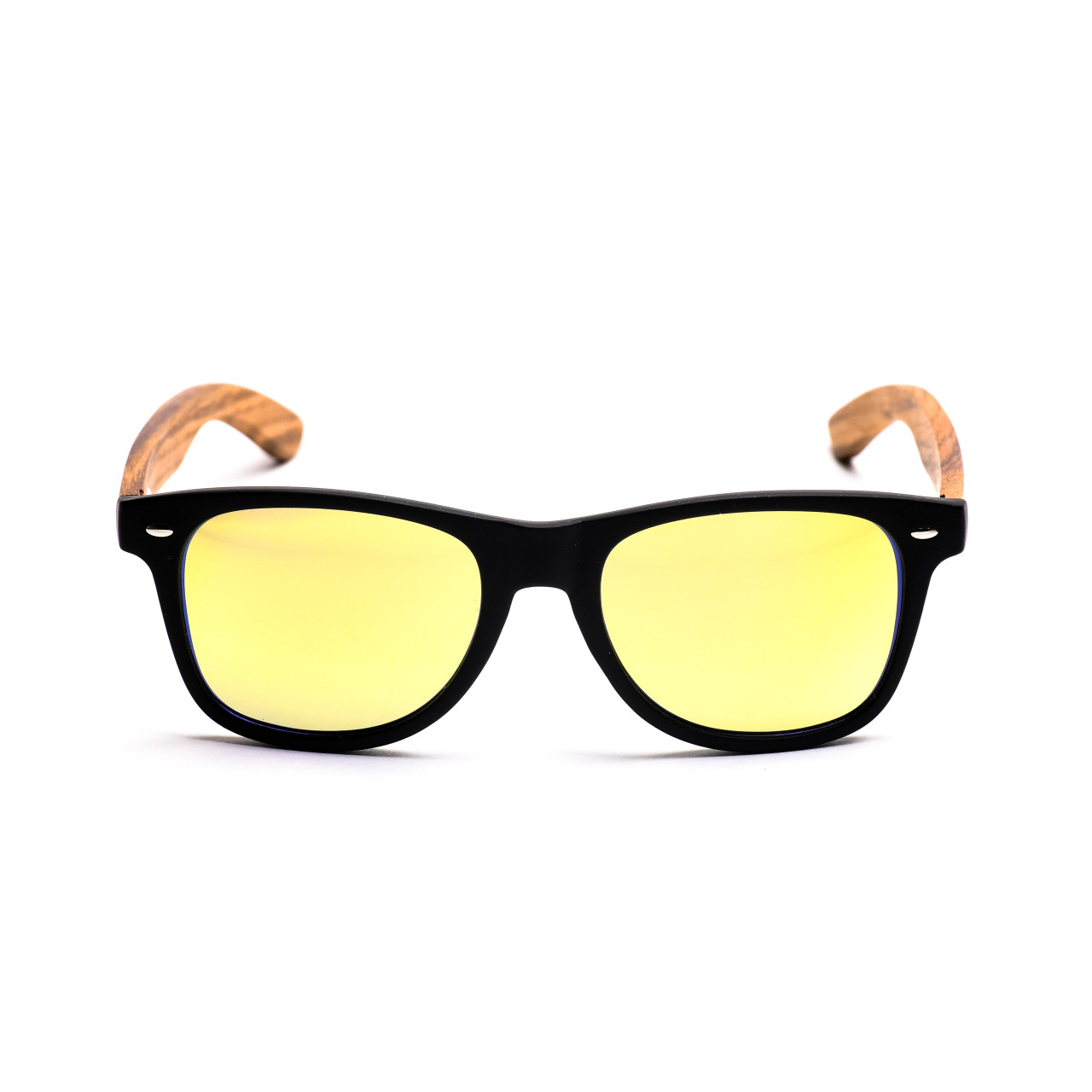 Brýle Classic –  zlaté čočky + černé obroučky + zebra