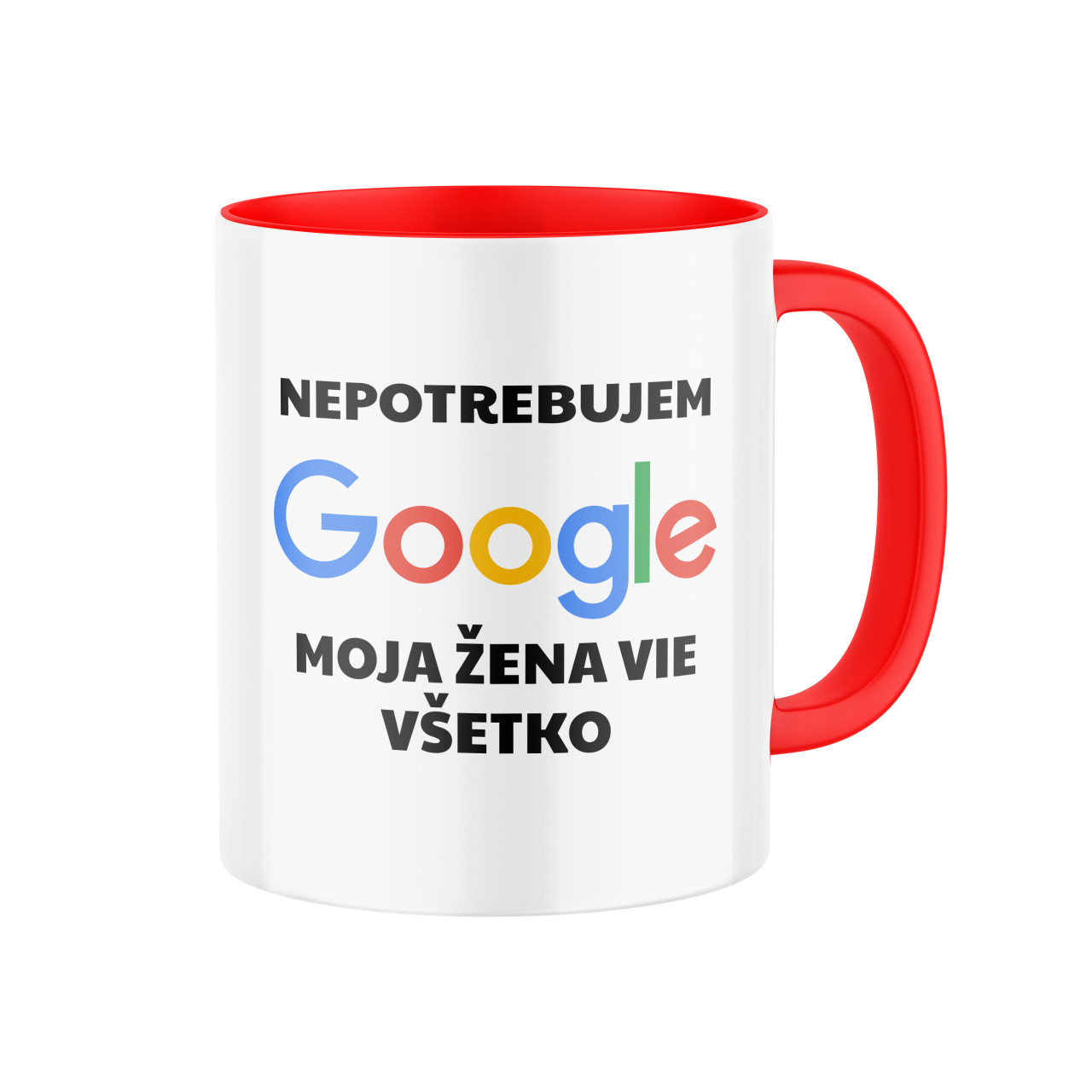 Keramický hrnek Nepotřebuji google SK