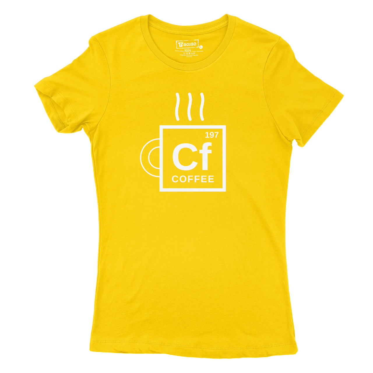 Dámské tričko s potiskem “Chemická značka kofeinu”