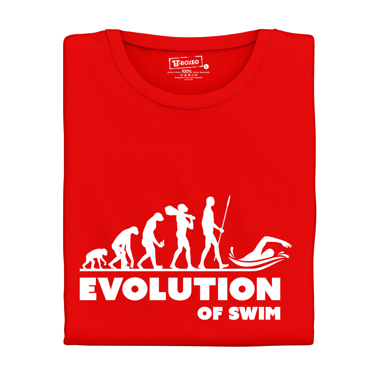 Pánské tričko s potiskem "Evoluce Plavce"