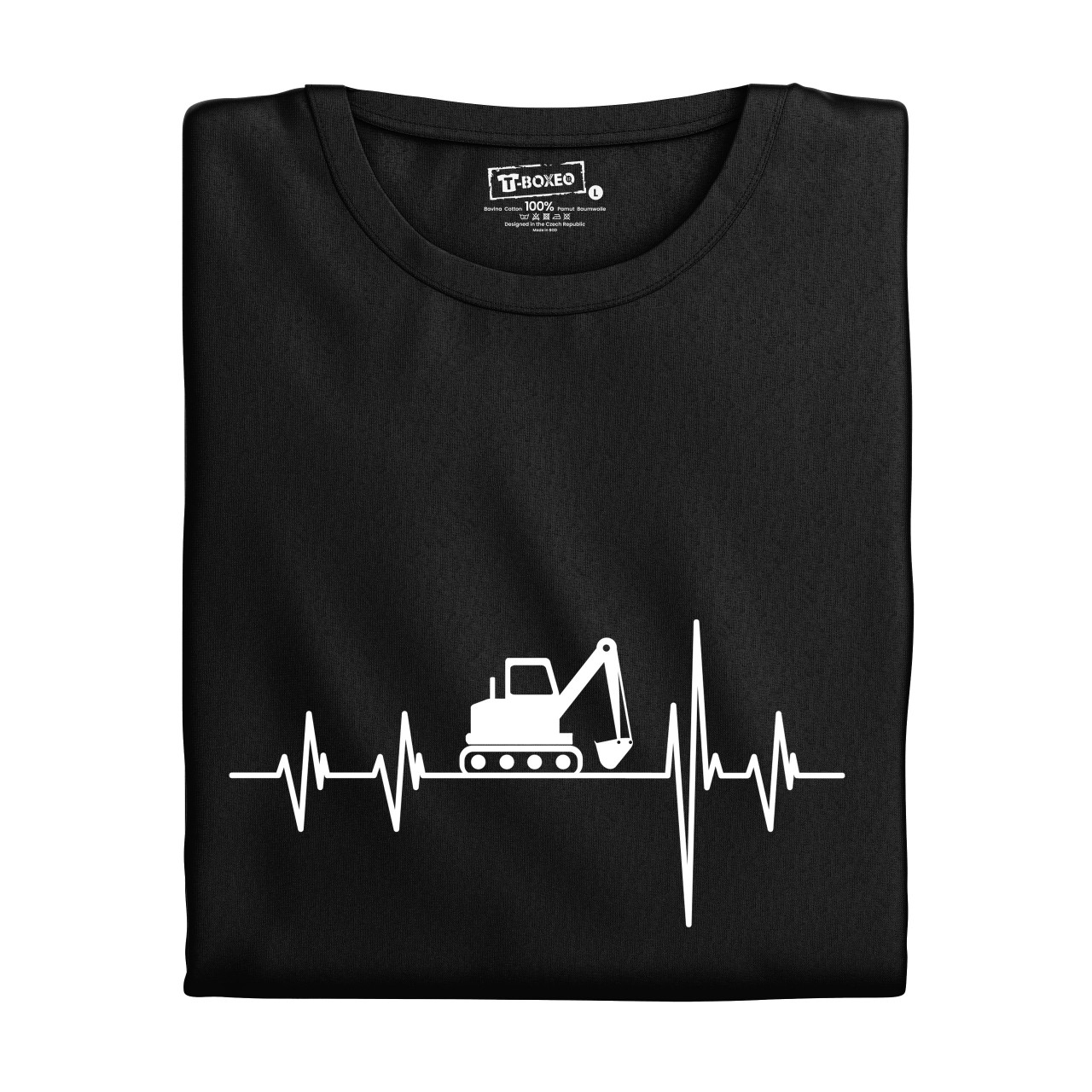 Pánské tričko s potiskem "Srdeční tep Bagr"