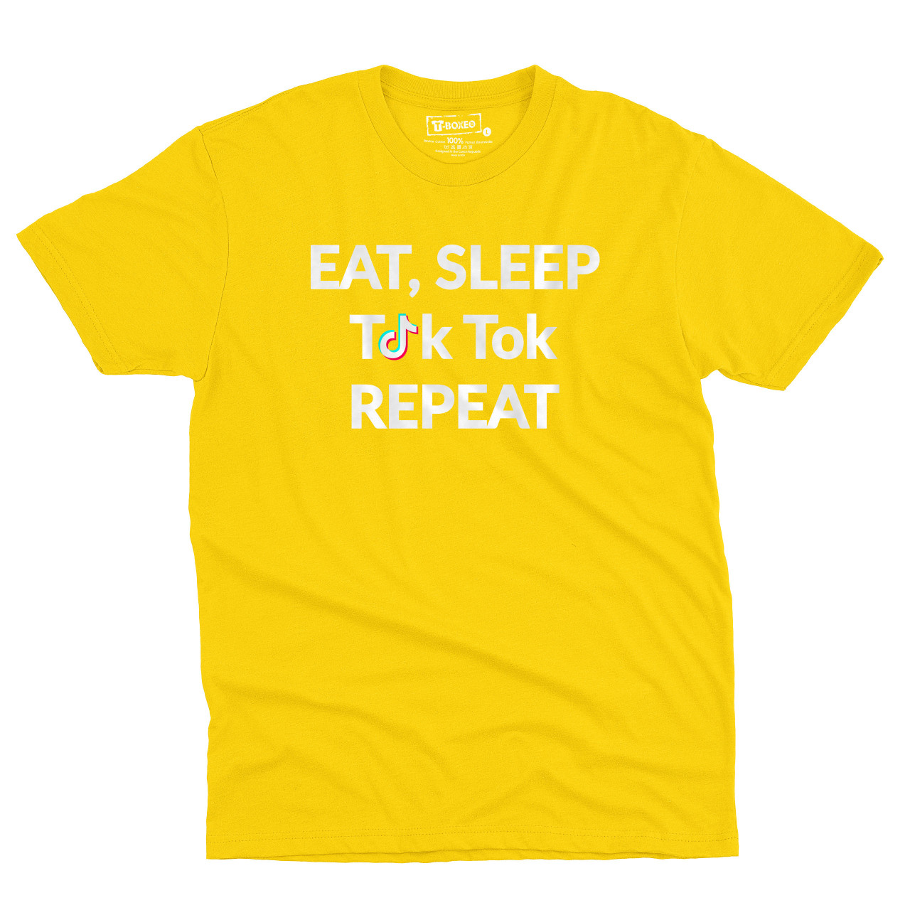 Pánské tričko s potiskem “Jíst, spát, TikTokovat”