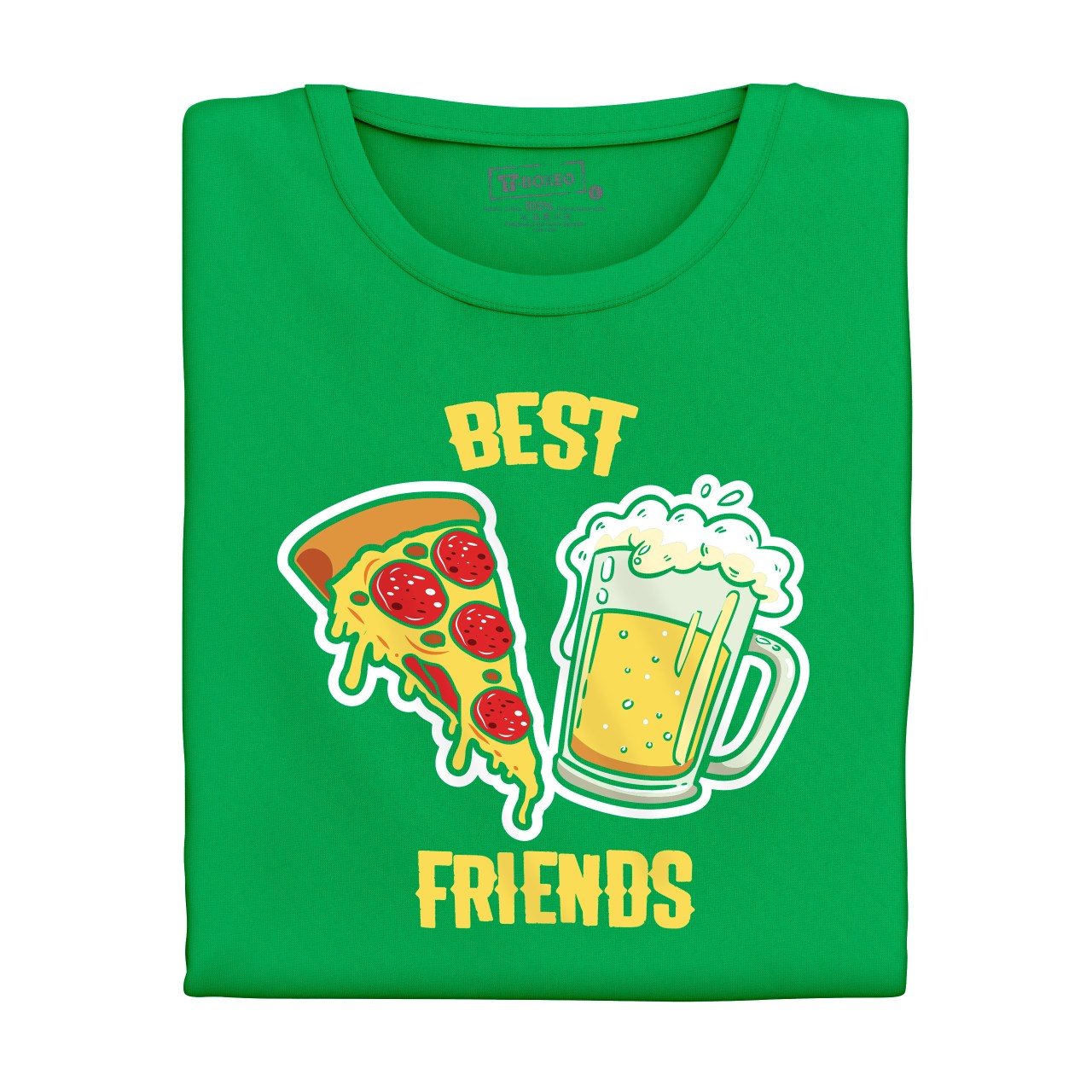Pánské tričko s potiskem "Nejlepší kámoši pivo a pizza"