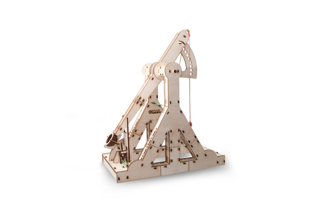 Dřevěný skládací 3D model - Trebuchet
