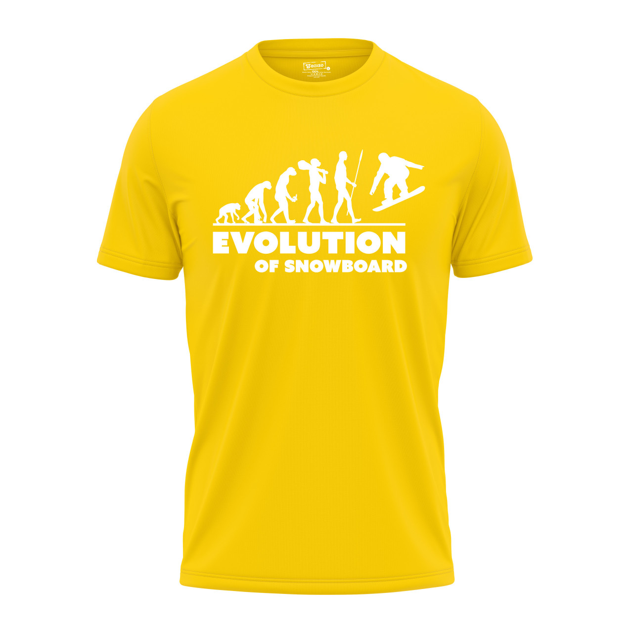 Pánské tričko s potiskem "Evoluce Snowboardisty"