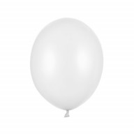 Latexový balónek - Metalická bílá 27cm - 50 ks