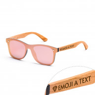 Brýle Luxury – Růžové čočky + třešeň s gravírováním
