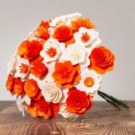 Velká kytice oranžová – 33 ks