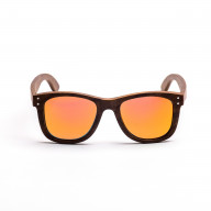 Brýle Wood – oranžové čočky + tmavý ořech s gravírováním
