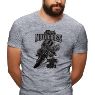 Pánské tričko s potiskem “Extreme Motocross, černobílé"