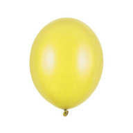 Latexový balónek - Metalická žlutá - 100 ks