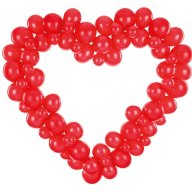 Girlanda - Srdce Červená 68ks