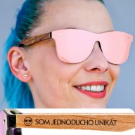 Brýle Luxury – Růžové čočky + třešeň s gravírováním