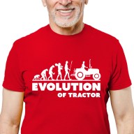 Pánské tričko s potiskem "Evoluce Traktoristy"