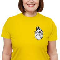 Dámské tričko s potiskem "Husky v kapsičce"