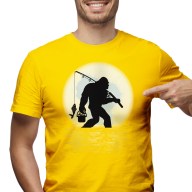 Pánské tričko s potiskem “Yeti na rybách”