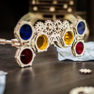Dřevěný skládací 3D model - Steampunk glasses