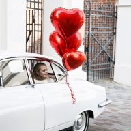 Fóliový balónek - Červené srdce 45cm