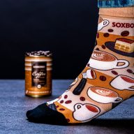 Kávová plechovka s kávovými ponožkami Soxoxeo