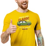 Pánské tričko s potiskem “Ride the Classic, zelené auto"