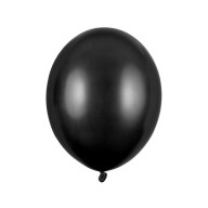Latexový balónek - Metalická černá 27cm 20 ks