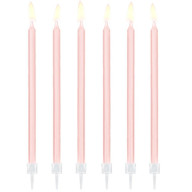 Svíčky růžové 14cm - 12ks
