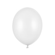 Latexový balónek - Metalická bílá 27cm - 20 ks