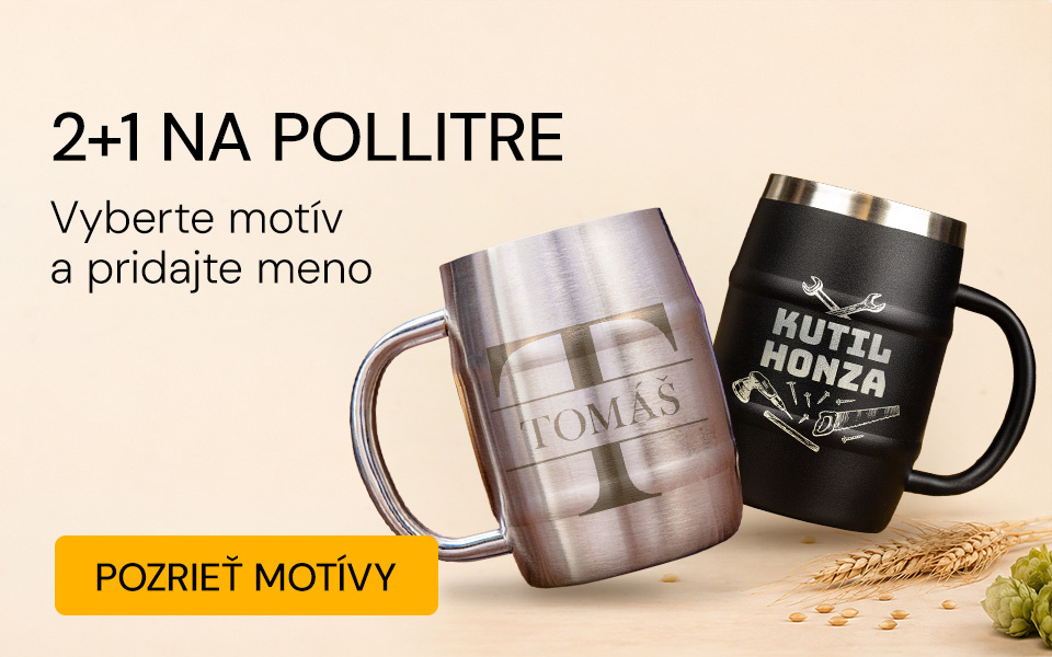 Chladiaci polliter s gravírovaním - nerezový