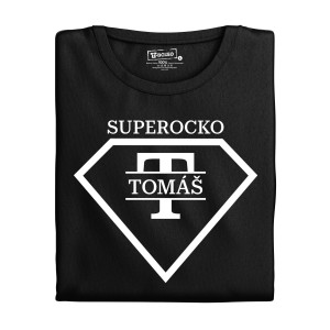 Pánske tričko s motívom "Superocko" - s menom a inciálom