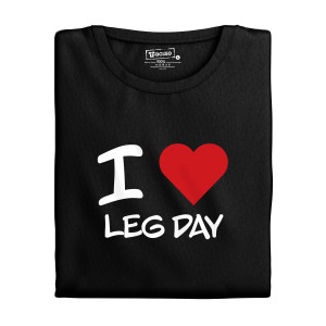 Pánske tričko s potlačou "I ♥️ Leg Day"