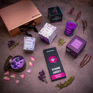 Giftboxeo darčekový box (rose gold) - Plné vôní levandula