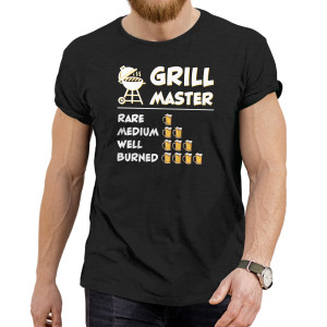 Pánske tričko s potlačou Grill master + beer