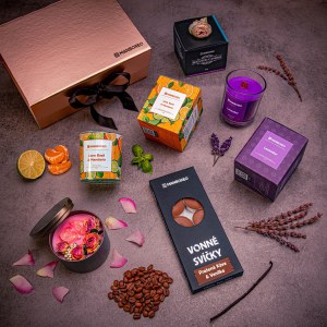 Giftboxeo darčekový box (rose gold) - Plné vôní mix