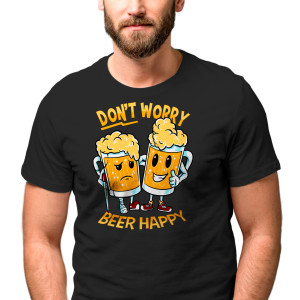 Pánske tričko s potlačou "Don't Worry, Beer Happy"