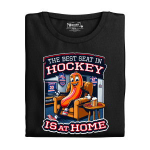 Pánske tričko s potlačou "The best seat in hockey is at home"