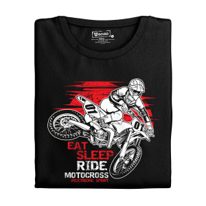 Pánske tričko s potlačou "Eat, Sleep, Ride Motocross"