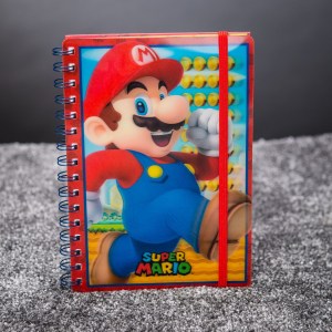 Zápisník Super Mario v krúžkovej väzbe s 3D obalom