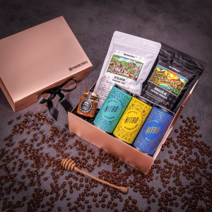 Giftboxeo darčekový box (rose gold) - Pre kávičkárku