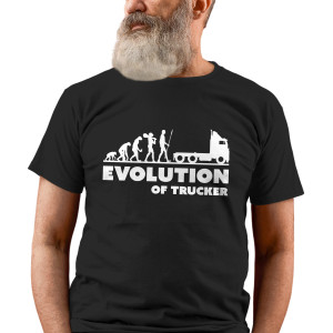 Pánske tričko s potlačou "Evolution of Trucker"