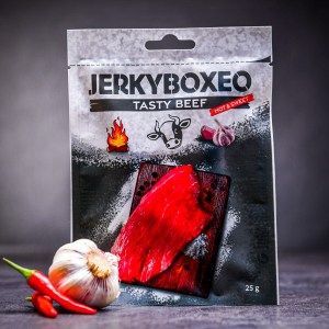 Mierne štipľavé sušené hovädzie mäso Jerkyboxeo 25 g