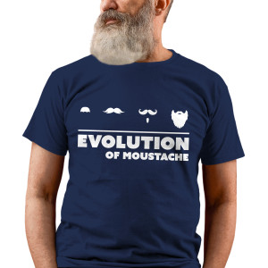 Pánske tričko s potlačou "Evolution of Moustache I"