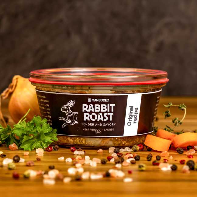 Pečený králik s bravčovým bôčikom 210 g