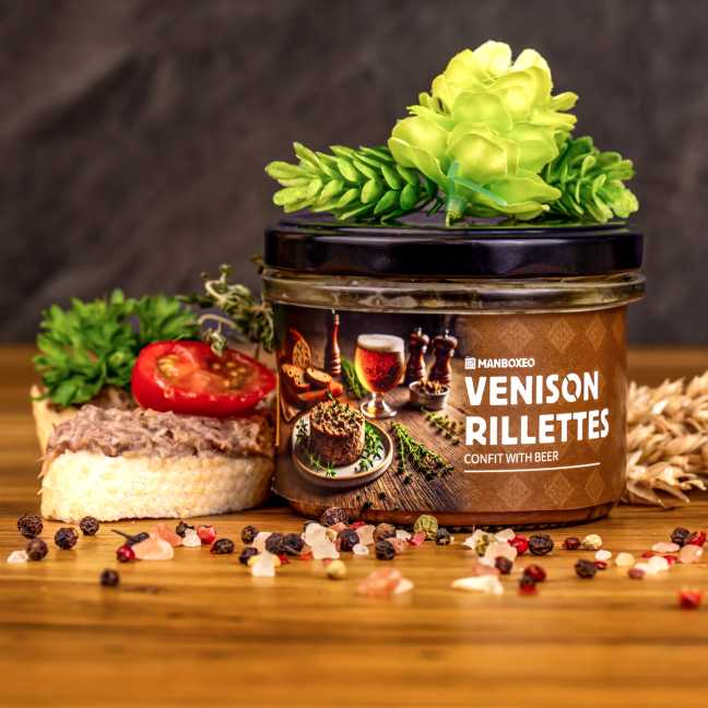 Jelenie rilletes konfitovaný s pivom IPA 170g