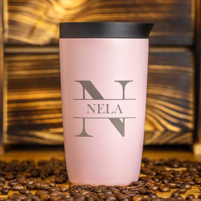 Termohrnček na kávu alebo čaj – ružový