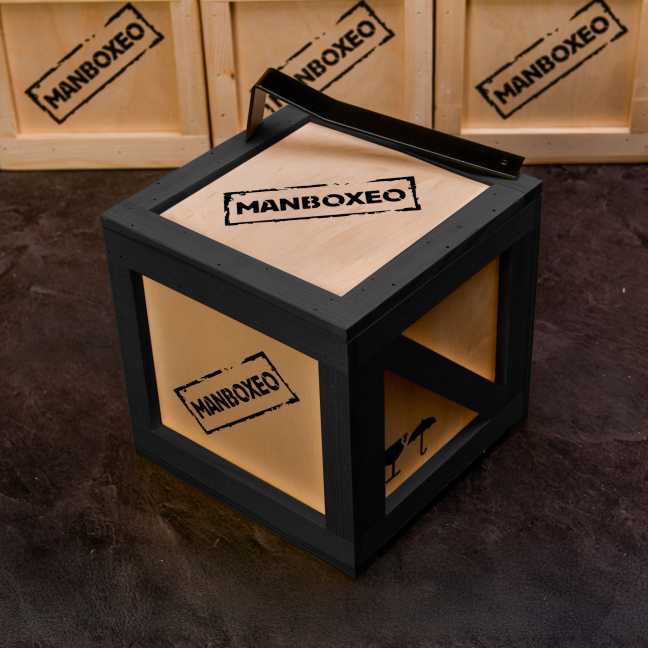 Prázdna Manboxeo debna s páčidlom čierna – malá 