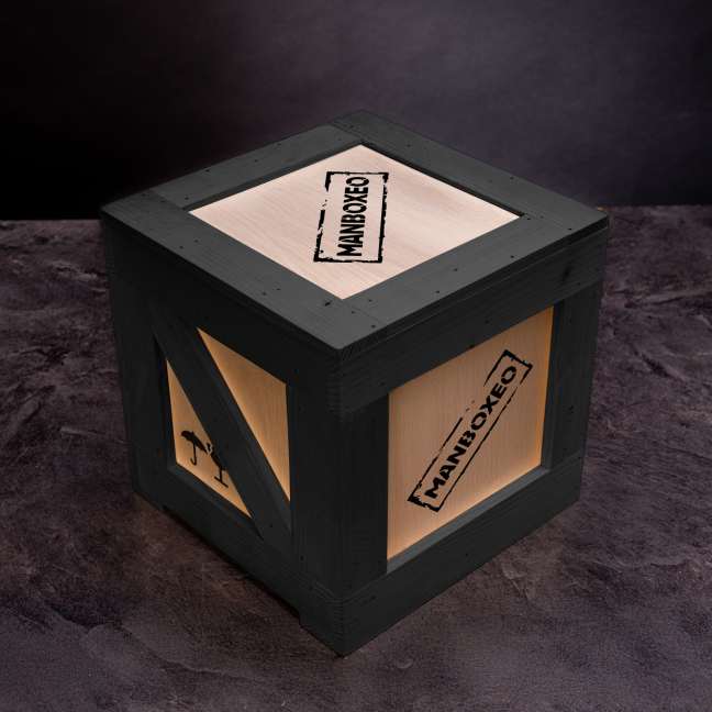 Prázdna Manboxeo debna s páčidlom čierna – veľká